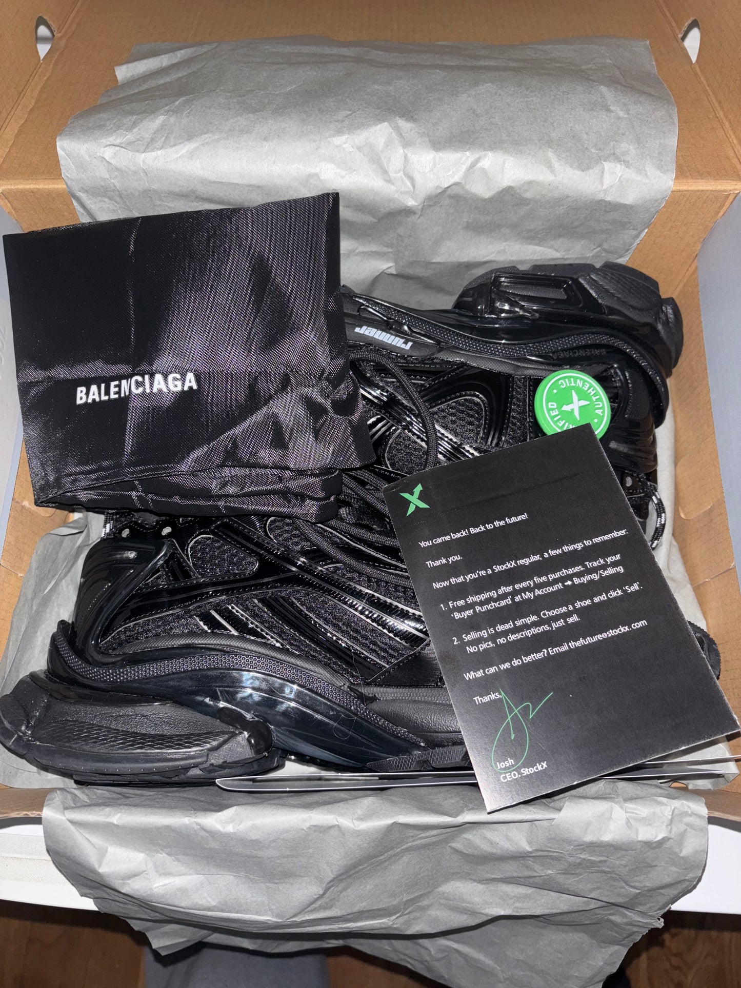 All Black Balenciaga Runner